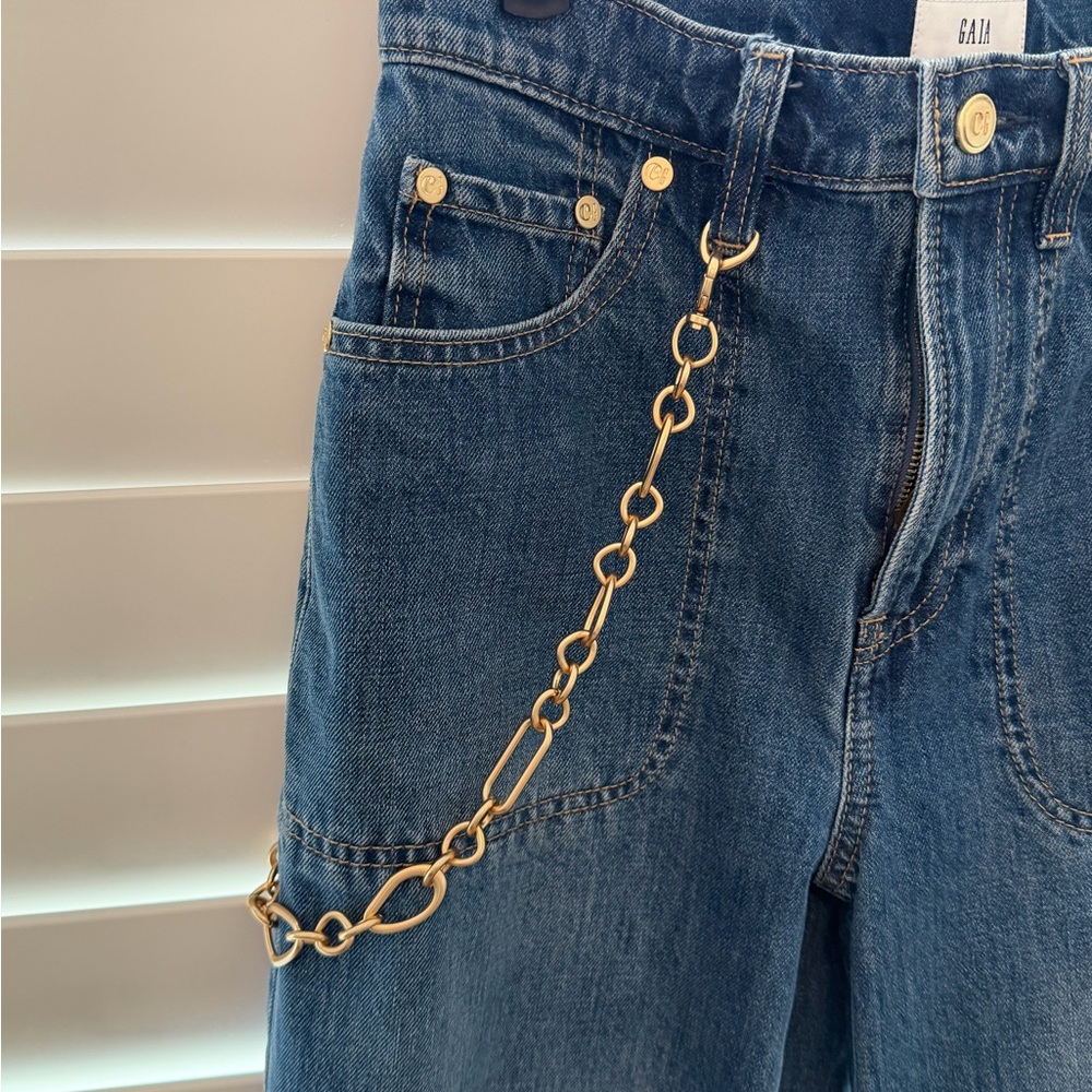 Cult Gaia x Gap Women's wide-Leg Dark Blue Jeans - Picture 3 of 6